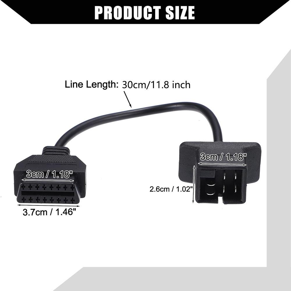 6pinový adaptérový kabel OBD1 na OBD2 pro Chrysler Jeep Dodge Diagnostický opravný nástroj