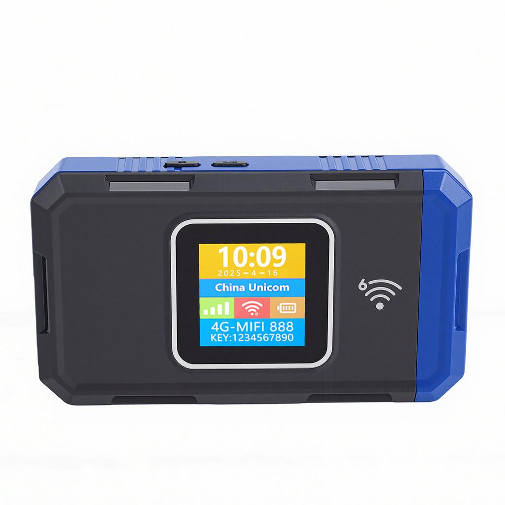 4G Portable WiFi Hotspot 300Mbps High Speed Mobile Router with SIM Card Slot and Color Display 10H Battery Supports 16