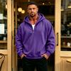 Men's Casual Hooded Quarter-Zip Long Sleeve Sweatshirt Pullover for Everyday Wear