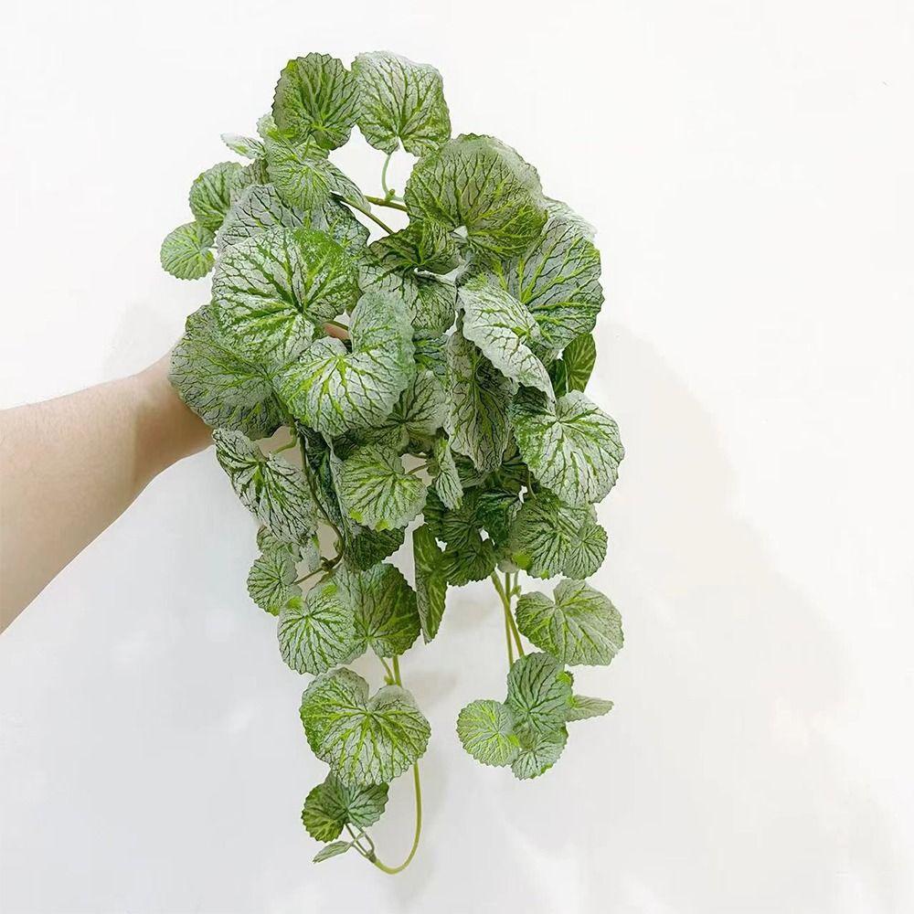 Home Decoration Artificial Begonia Leaves Green Plant Wall Creative Wall Hanging Wreath
