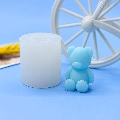 Carino piccolo orso aromaterapia candela stampo in silicone stampo per torta mousse decorazione in gesso stampi in cemento per candele