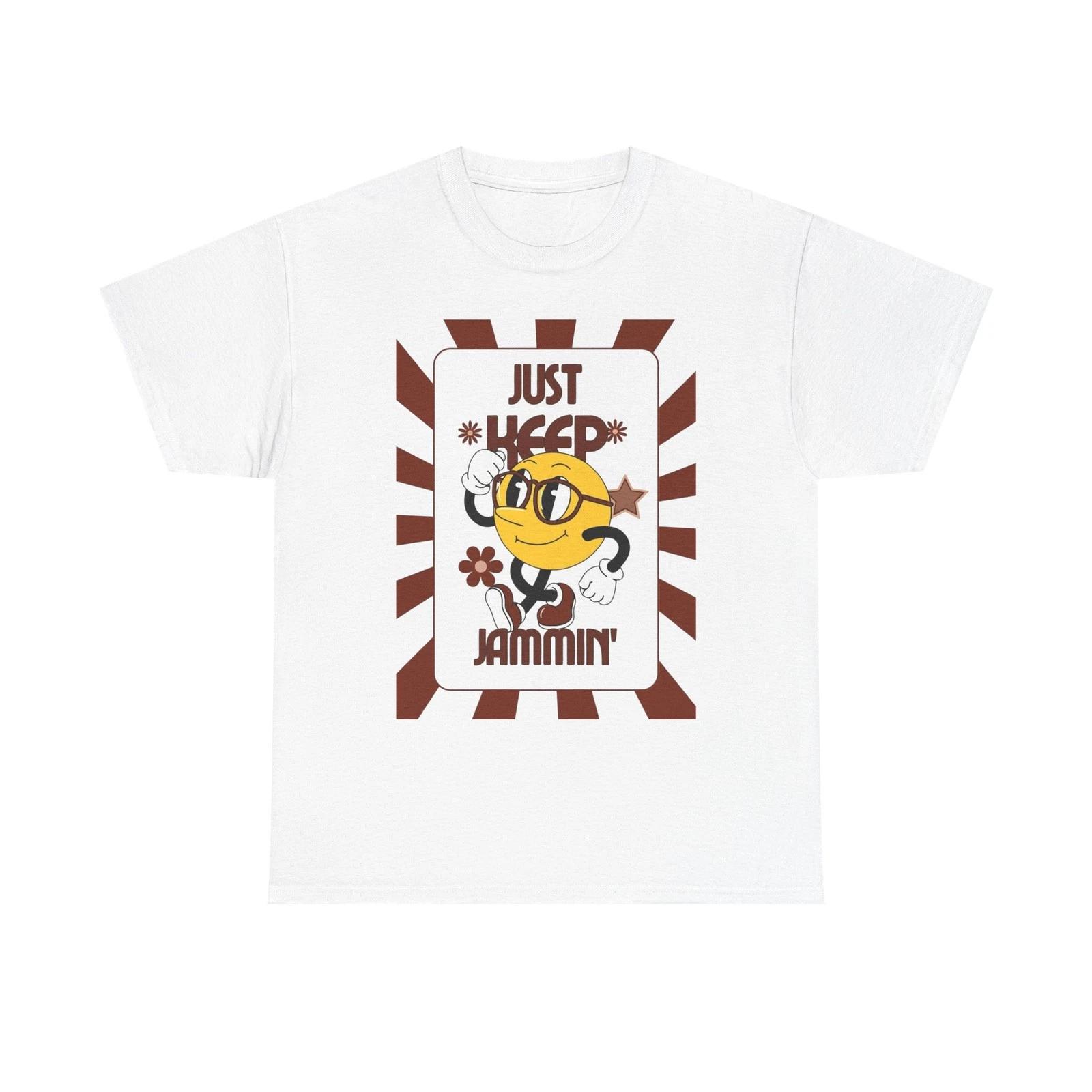 Just Keep Jammin Graphic T Shirt Unisex Heavy Cotton Tee 3XL