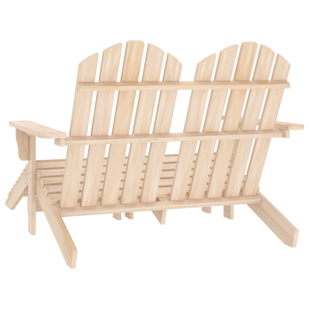 Vidaxl 2-Seater Adirondack Garden Chair with Footrest, Fir