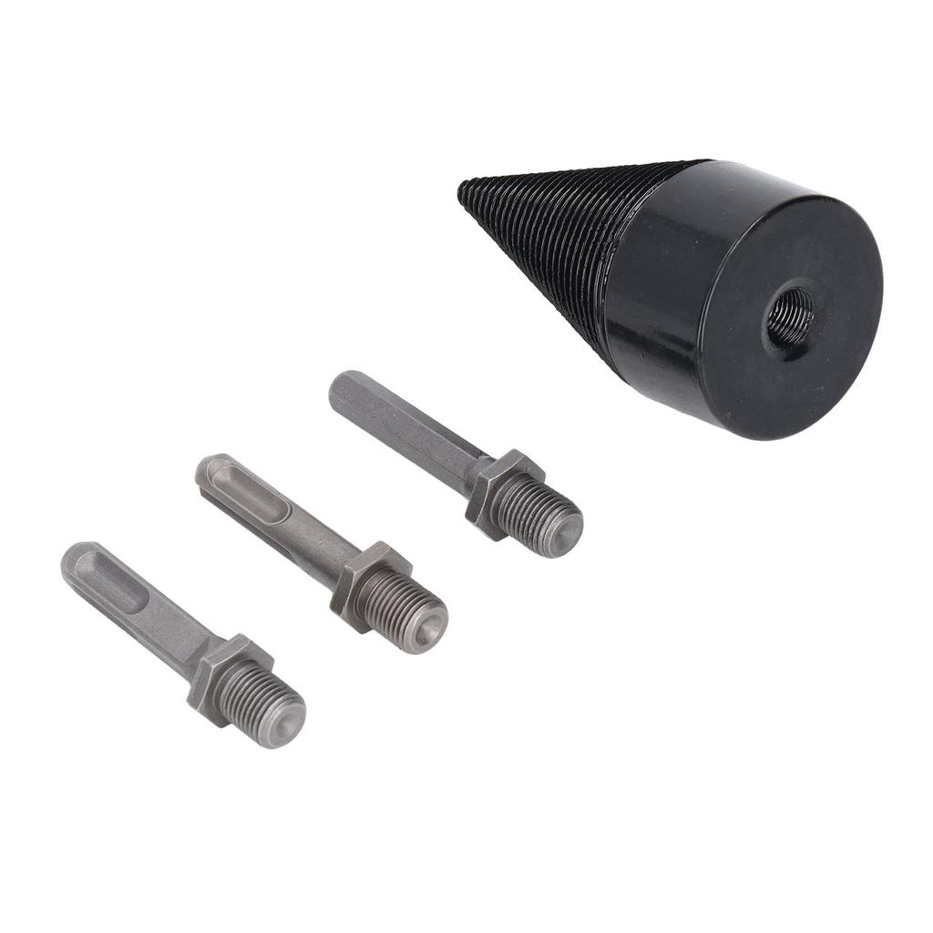 Wood Splitter Drill Bit Electric Firewood Log Splitter Bit Set with 3Pcs Removable Shanks 50mm