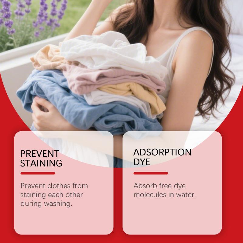 Color Absorbing Sheets for Laundry 30Pcs Anti Dye Transfer Catcher for Clothing Safe Machine Washing Use one size