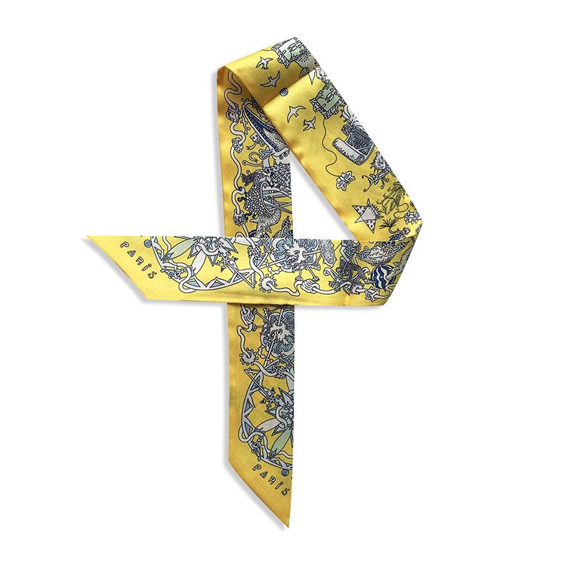 2024 Silk Twilly Scarf: Stylish Ribbon for Bag Handles & Hair