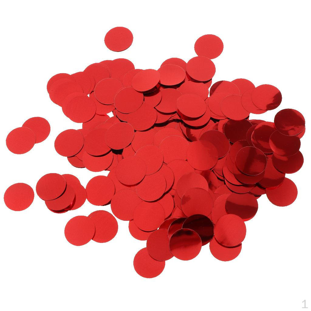 

30 Round Dots Confetti Sprinkles 2.5cm / 1.5cm Red