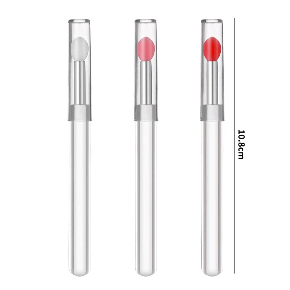 10PCS Transparent Silicone Nail Art Brush Reusable Soft Silicone Applicator Sticks Portable Universal Nail Glitter Applicator