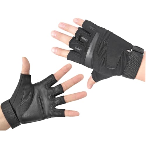 Half-finger Tactical Gloves, Fingerless, Double Adjuster, Half-finger, Knuckle Guards, for Cycling, Outdoor Activities, Army, and Airsoft, Type: BES-H