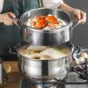 Extra Thick Stainless Steel Home Steamer Pot - Energy-Saving, Non-Flavor Transferring Multi-Layer Basket