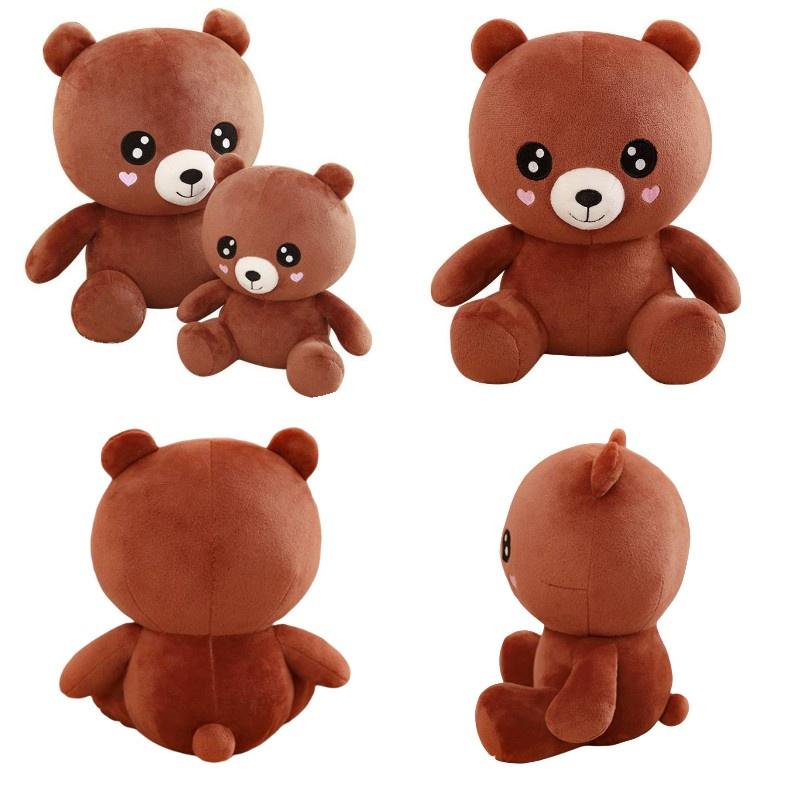 Cute Brown Bear Plush Toy Stuffed Animal Teddy Bear Doll Gift For Kids Girls