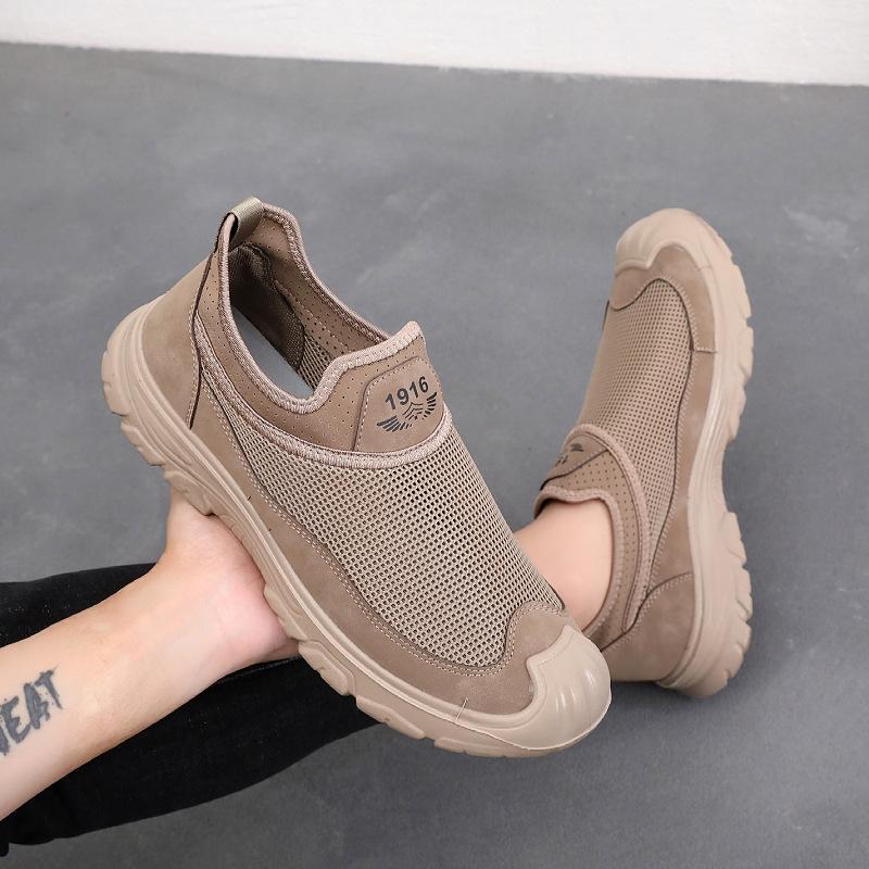 Summer new men's breathable mesh outdoor casual sandals men's non-slip sandals men's shoes with holes outside