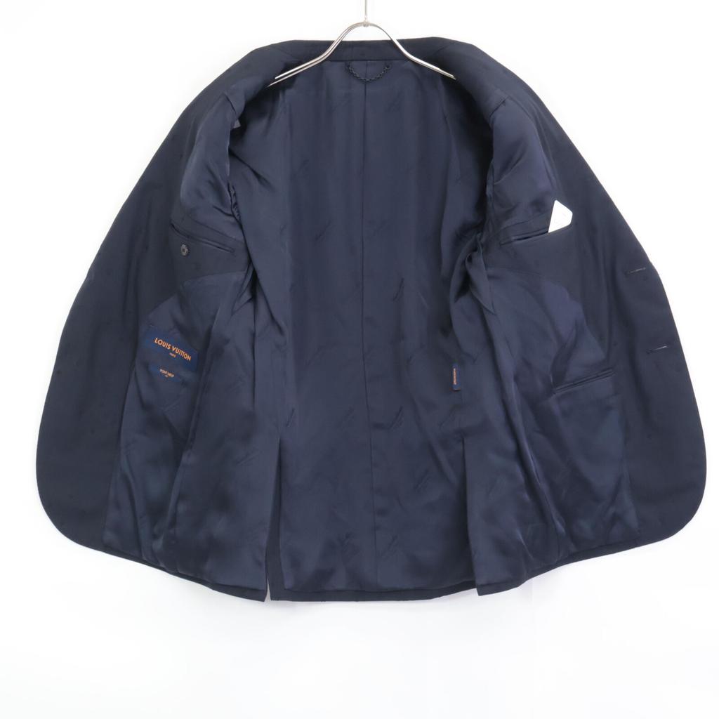 Louis Vuitton Domestically Authorized RM241FY68HQFJ8E 1ABNPU 24 Striped Single Breasted Wool Pont Neuf Jacket 48 NavyUsed