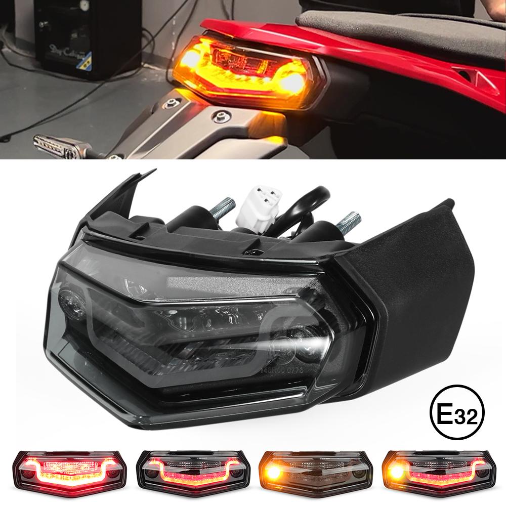 Motorcycle LED Tail Light For YAMAHA Tenere 700 Rally World Raid XTZ700 T7 Rear Brake Stop Lamp Integrated Turn Signal Flasher E32 Tail Light