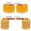 1Pair Multipurpose Shoulder Pad Epaulettes Colorful With Buckle Tassel Fringe Epaulets Brooch Board Jackets Overcoats Epaulett