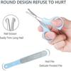 Baby Manicure, 5pcs Baby Nail Care Set, Baby And Toddler Nail Care Kit, Nail Clippers, Scissors, File, Pliers And Ear Pick (blue)