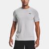 Under Armour Rush Series Solid Color Logo Training Slim Fit Printed T-Shirt Men Tops Halo-Gray 1361130-014