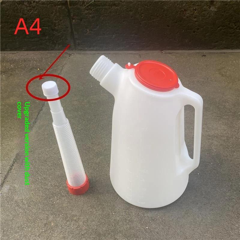 1 Stück Ölbehälter Aufbewahrungsdose Skala 1,2L-5L Ölkanne Ölmesskanne Ölspender Mit Ausgießdeckel Für Auto-Garage