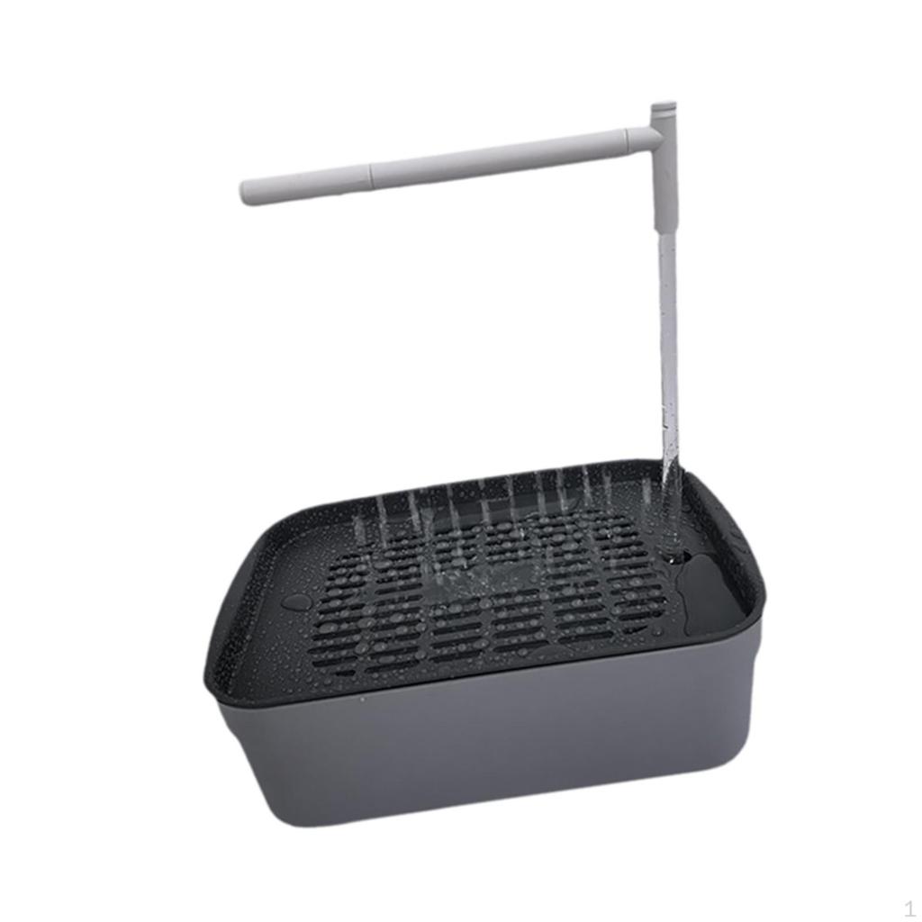 Automatic Bird Bath Tub Shower with Running Water for African Grey