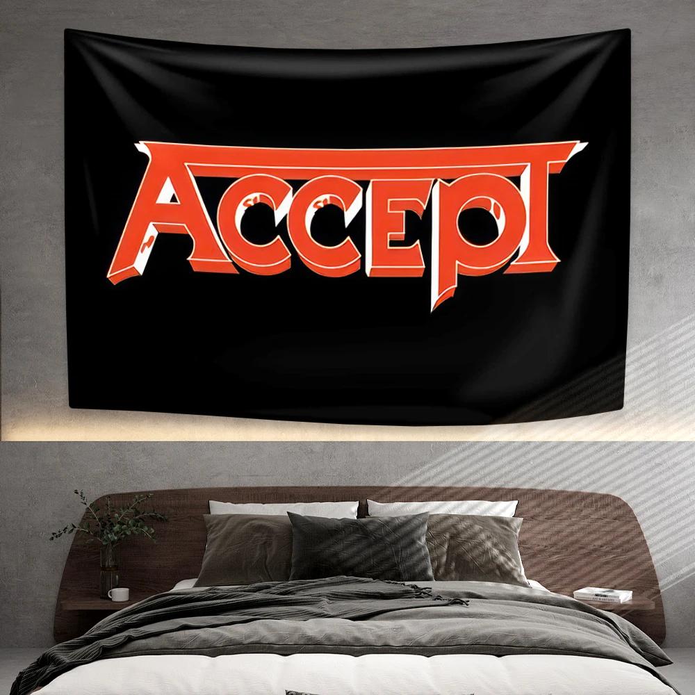Německá rocková kapela Tapiserie Akceptuje Heavy Metalovou hudbu Domácí dekorace Nástěnná závěsná pokrývka Pozadí do ložnice na kolejích Festivalové dárky