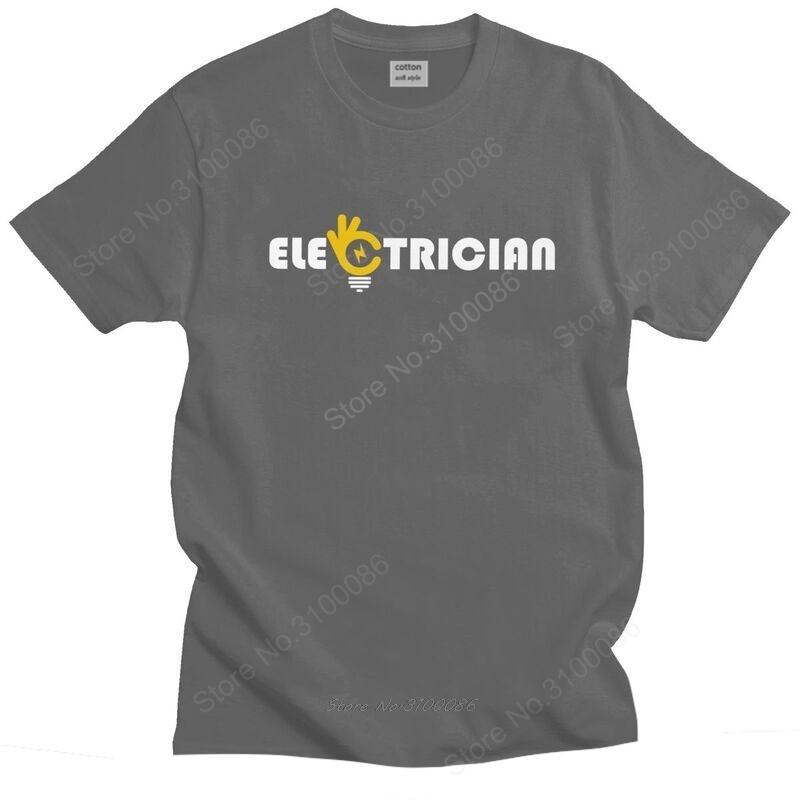 

Funny BEST Electricians T Shirts Men Short-Sleeve Engineer Lineman T-shirts Printed Tee Tops Soft Cotton Slim Fit Tshirt Gift S