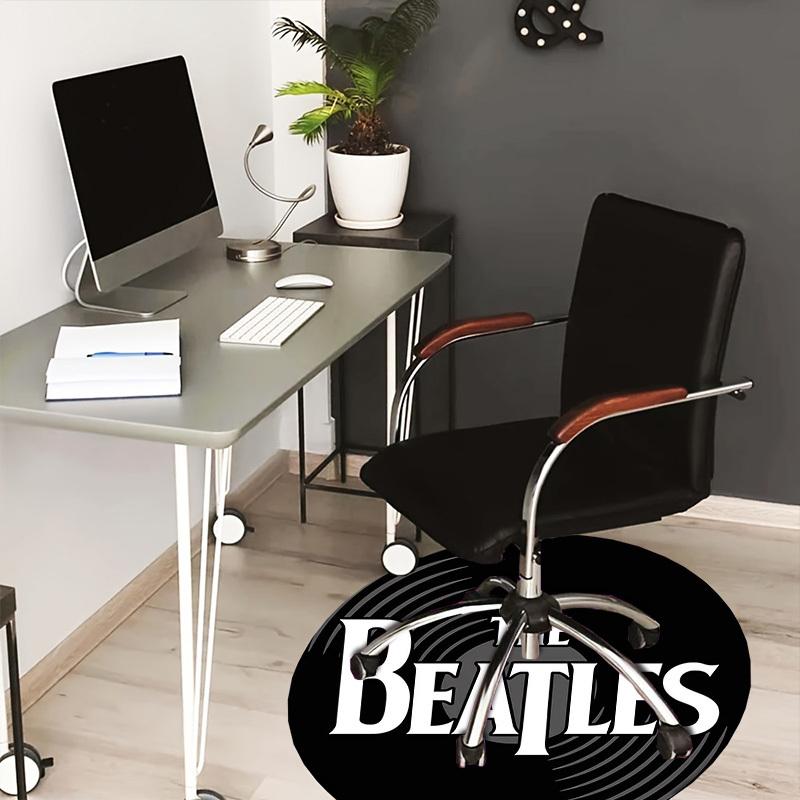 1pc The Beatles logo Round carpet, Made of Polyester,Perfect for Decorating Office Chairs, Living Rooms,Vibrant Decorative Rug
