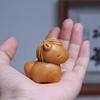 Natural Wood Miniature Horse Statue Artistic Handmade Craft Chinese Zodiacs Animal Figurine Ornament For Bookshelves Display
