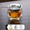 Double-Layer Glass Teapot with Infuser - Anti-Scald, Single-Serve Tea Set for Home or Office