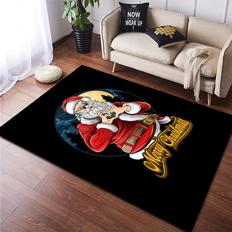 Christmas HD Printed Area Large Rug ,Carpet for Living Room Bedroom Sofa Decoration, Non-slip Floor Mats Dropshipping Alfombras