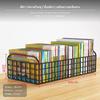 Single Layer Shelf Modern Metal Storage Basket Solid Color Design Organizer for