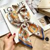 Women's French Retro Cashew Silk Scarf - Versatile Square Scarf & Ribbon Headscarf