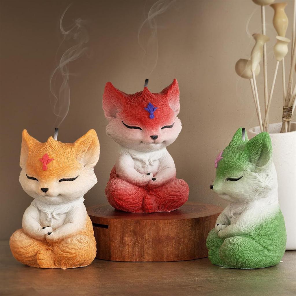 Decorative Scented Candles Making Forms Artisan Fox Shaped Silicone Mold for Creating Distinctive Candles and Soaps