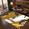 Boston Bruins Personalized Crystal Velvet Carpet, Customized Name Text Soft Anti‑Slip Rug for Living Room Bedroom