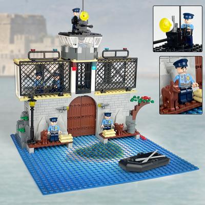42123 MOC Sea Prison Scene Building Block Model Toy Children's Building Block Toy