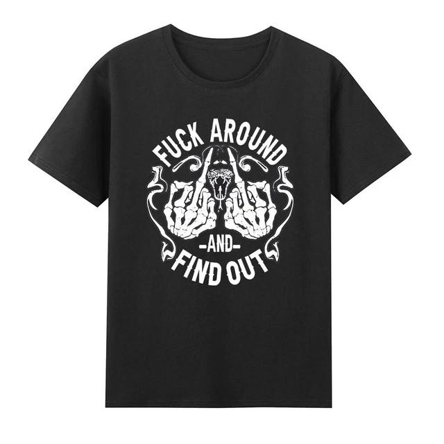 Fvck Around And Find Out Череп Средний Топ Футболка S-3XL S разноцветный