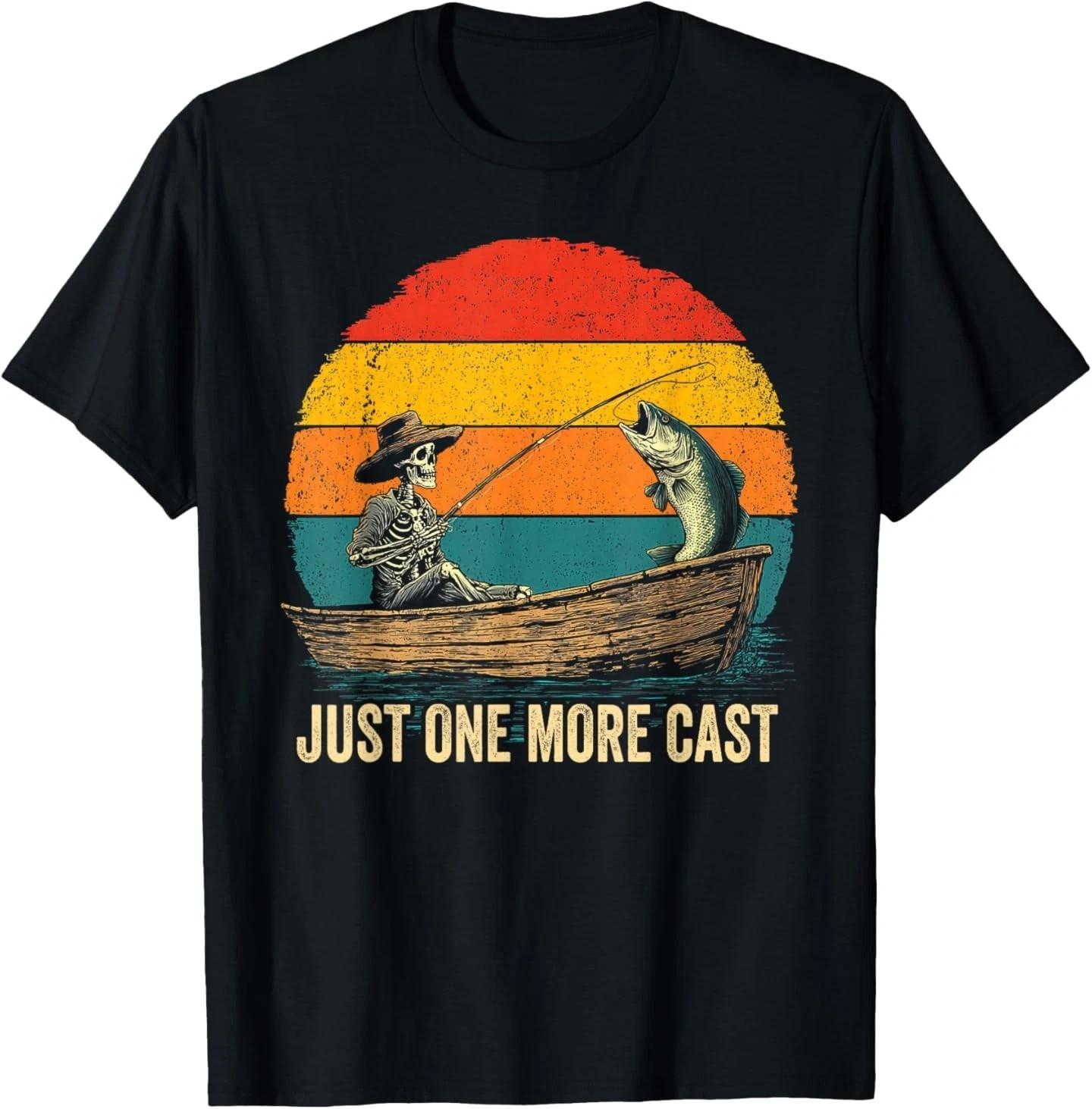 Funny Retro Fishing Skeleton Fish T-Shirt S разноцветный
