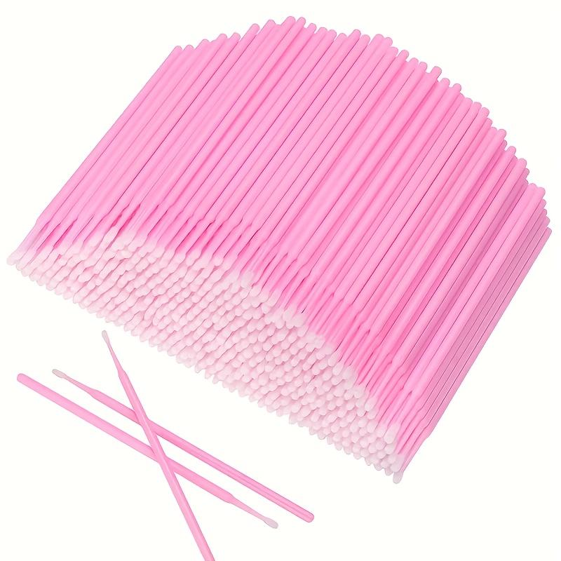 50pcs Pink Micro Applicator Brushes Disposable Tools for Precise Eyelash Extensions, Mascara Application, Makeup Cleaning Ideal for Beauty Salon Use