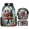 Children'S Backpack Cartoon Cute Primary School Bag Christmas Jack Backpack Three-Piece Set