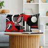 [4 Pezzi Copricuscini Astratti] 4 Pezzi Copricuscini Decorativi Astratti a Strisce Geometriche per Divano, Poltrona, Soggiorno