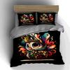 Colorful Owl Artwork Bedding Duvet Cover Sets Duvet Covers Pillowcases Gifts (1 * Duvet Cover 2 * Pillowcases, Without Duvet Insert)