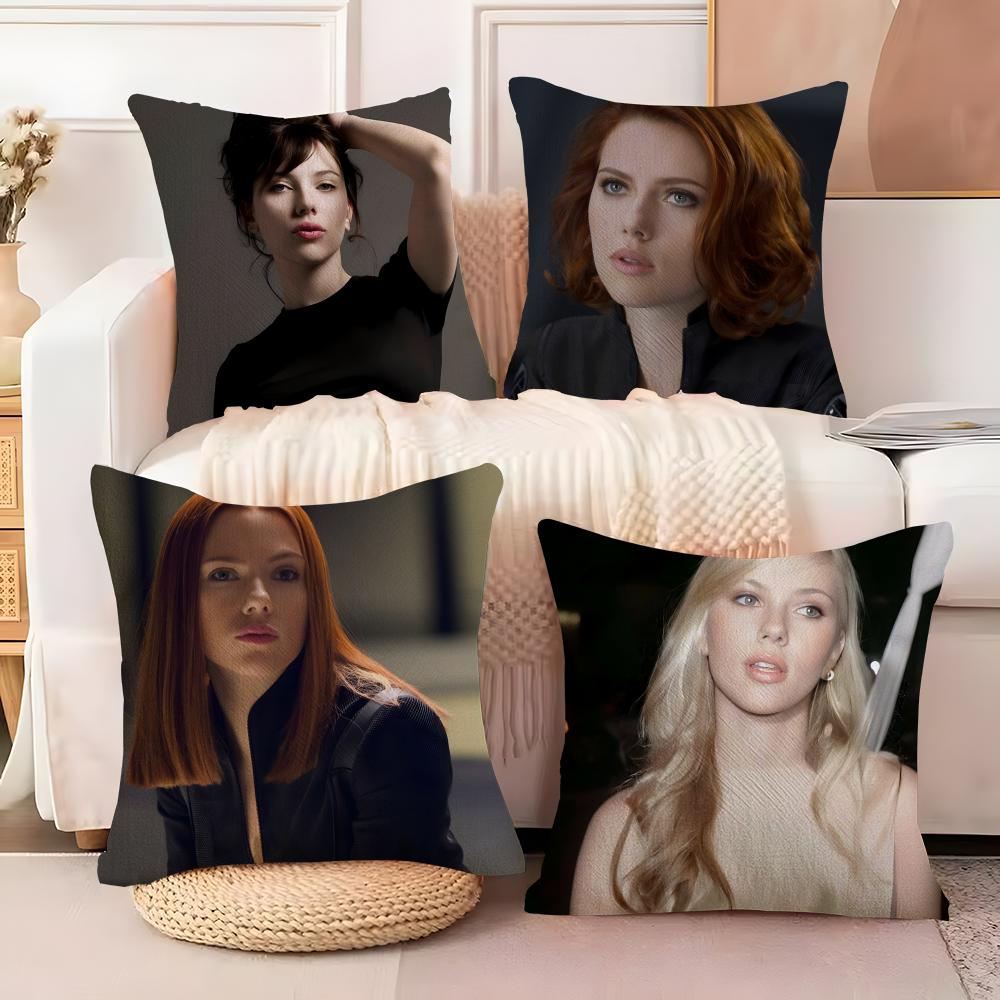 S-Scarlett Icon J-Johansson Pillow Case Linen Pillow Case Sofa Home Decor Cushion Cover Cushion Cove