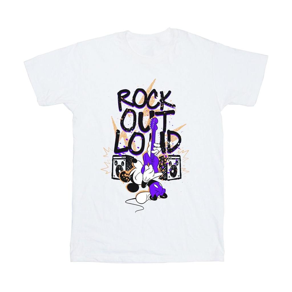 Disney Mens Mickey Mouse Rock Out Loud T-Shirt