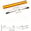 2pcs Slim Pen Reading Glasses with Golden Accents  Includes Hard Clip Case Portable & Stylish Presbyopic Eyewear for Men & Women