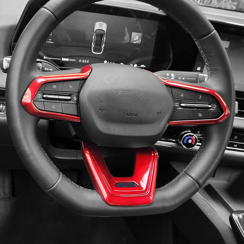 Car Interior Accessories RS Model Steering Wheel Button Cover Frame ABS Plastic For Chevrolet Equinox 2025-2026 Left-hand Drive