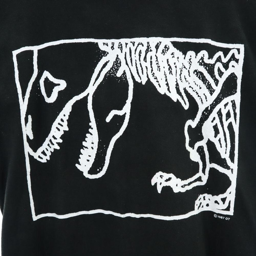 FRUIT OF THE LOOM 80s Made in USA Vintage Short sleeve T-shirt M black Men's Used