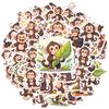 35-100pcs Cartoon Monkey Stickers Cute Jungle Animal Orangutan Stationery Stickers For Laptop Notebook Laptop Graffiti Decals
