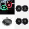 1/2 stuks auto lichtgevende wateronderzetter auto kleurrijk sfeerverlichting antislipmat Voor RX330 IS250 ES300h UX GX470 LX570 LS430