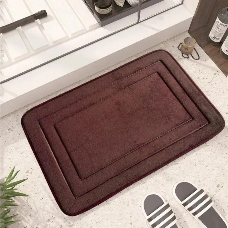 1PC Super Non-slip Coral Velvet Bathroom Floor Mat Door Mats Super Absorbent Floor Mats Super Absorbent Bathroom Mats Door Mat
