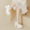 Mary Jane Shoes Women's Platform 2025 New One-word Buckle Strap Small Leather Shoes High Heels College Style Jk Uniform Single Shoes Women