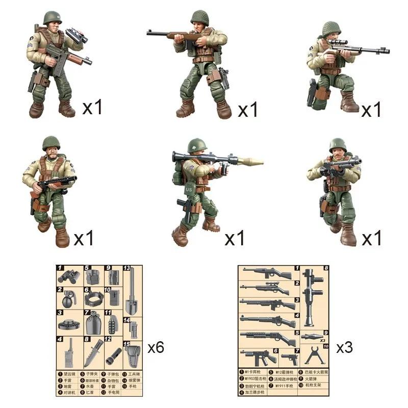 2024 II wojna światowa II wojna światowa żołnierze armii SWAT figurki sił specjalnych model klocki klocki zabawki dla dzieci prezent